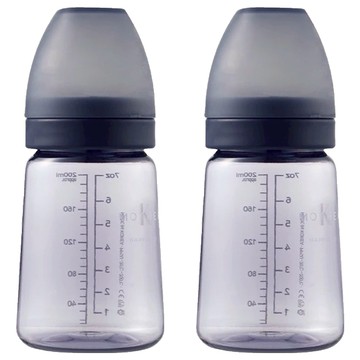 MOTHER-K 精粹極簡PPSU奶瓶 180ml 醫療級PPSU材質 橢圓瓶身  夜幕藍  2個