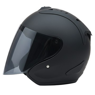 普通型露臉式機車用防護頭盔 L 消光黑色 R3A6 含護目鏡  1個