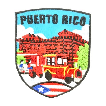 A-ONE 匯旺 地標造型刺繡 NO.374 波多黎各 老龐塞消防局 熨燙/縫紉兩用  彩色  1個