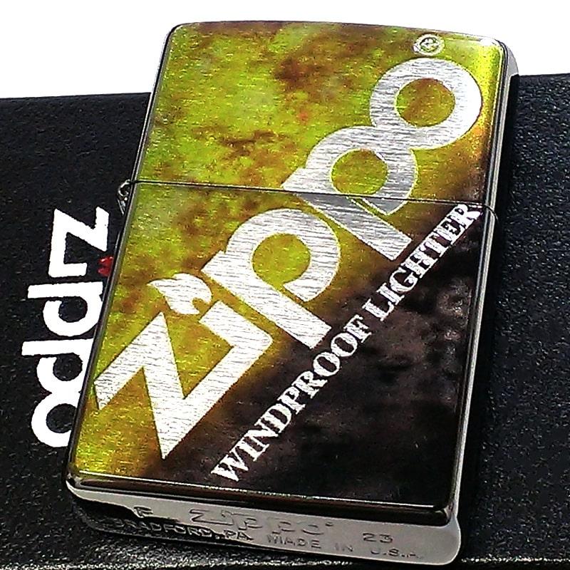 ZIPPO ライター グラデーション ジッポ ロゴ ゴールド ブラック