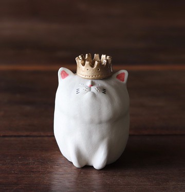 動物花瓶白貓王【定做】