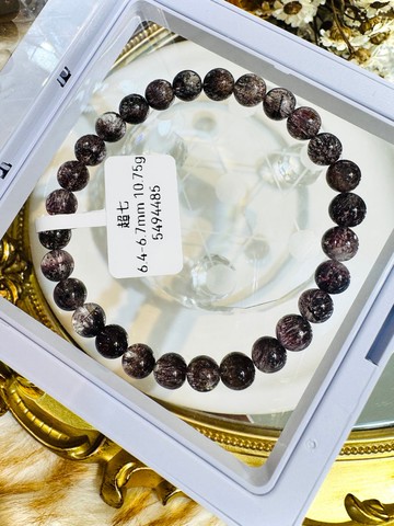 精品天然稀有黑紅超七6.4-6.7mm10.75g礦多爆閃黑煙花彼岸花