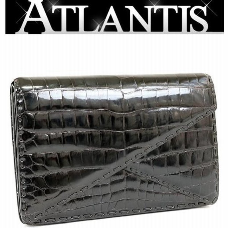 銀座店 大sale ボッテガ ヴェネタ クロコダイル クラッチバッグ セカンドバッグ 黒 通販 Lineポイント最大0 5 Get Lineショッピング