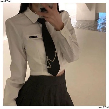 超實惠一 領結 領帶 配飾鏈條領帶女款jk黑色懶人免打ins短款痞帥襯衫配飾男女學院風潮