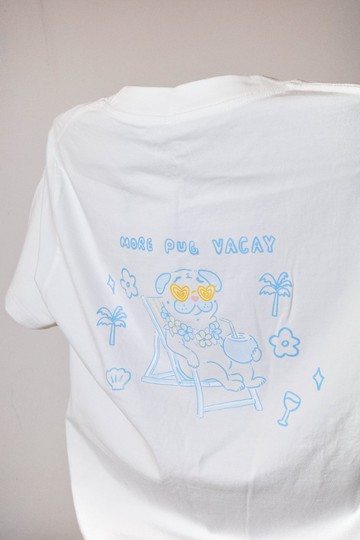 【T恤】純棉OversizeT恤 x 手繪巴哥 x Hawaii放假mode(男女)