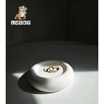 50 台灣手作 工業風擺飾 水泥 擺件 底墊 燭墊 飾品盤 桌上收納 蠟燭臺 浴室收納 托盤 仿石造型厚圓盤 裝飾品