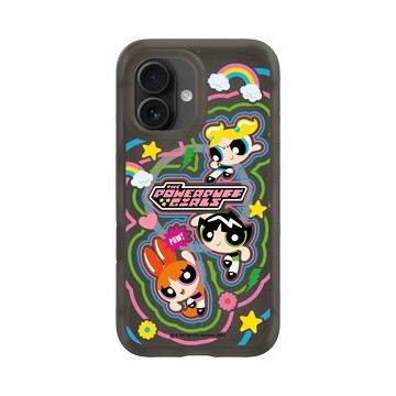 iPhone 16 AirX 本質黑 - The Powerpuff Girls 飛天小女警 - 可愛小女警線條款