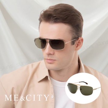 ME&CITY 飛行員金屬方框款太陽眼鏡 抗UV400(ME21204 A01)