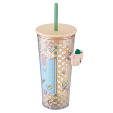 星巴克 泳池小熊指扣TOGO冷水杯