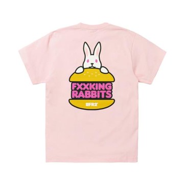 #FR2 梅UME 兔子漢堡 Rabbit Burger 男女情侶圓領寬松短袖T恤潮