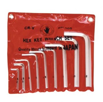 黑手牌 六角板手組 袋裝 BH-005 BH-006 鉻釩鋼 鉻霧噴砂表面處理 六角板手 板手  扳手組 六角扳手