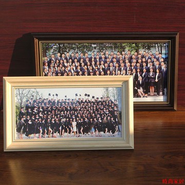 免運 相框 客製化相框 掛畫框 邊框 證書框 空框 畢業照相框集體照大合影掛墻紀念合照畫框細長照片裱框擺臺定做制特惠/開立發票A0926