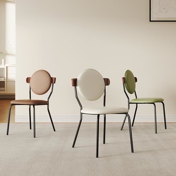 免運 附發票 超低價 工廠直銷 奶油風餐椅家用實木設計師中古椅子樣板間餐桌椅網紅餐廳凳子鐵藝 快速發貨