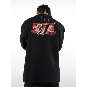 STA美式蛇年本命年長袖T恤男潮牌高街重磅春季情侶百搭純棉打底衫