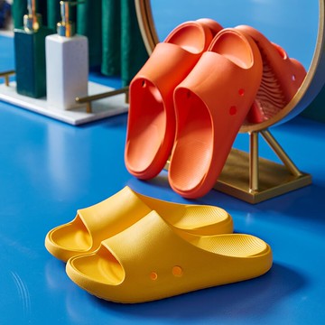 新款浴室洗澡拖鞋防滑情侶家居一對純色光面亮色春夏季軟底男