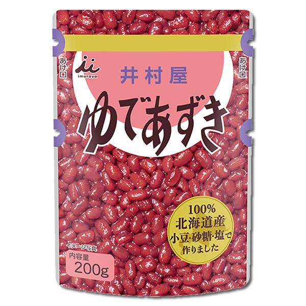 井村屋 北海道 パウチ ゆであずき 200g×4袋まとめ買いセット 北海道産原料100%使用