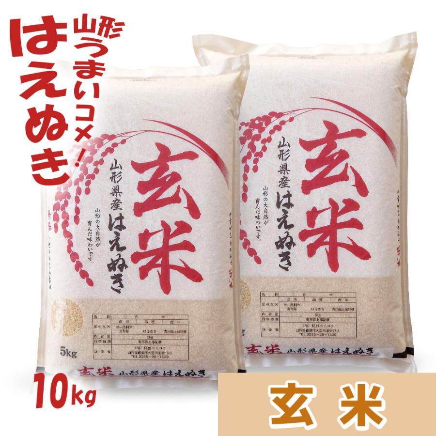 新米 玄米 10kg はえぬき 山形県産 5kg×2袋 令和5年 米