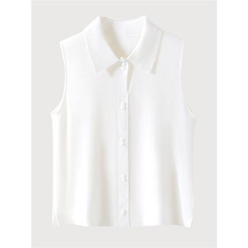 歐貨2025早秋設計羊絨針織背心女洋氣百搭無袖坎肩內搭打底衫上衣