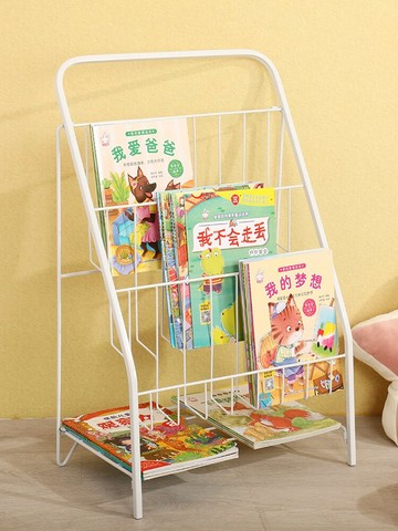 雜誌架 北歐多層鐵藝寶寶繪本書架落地報刊雜志小學生書柜簡易兒童收納架 【CM4354】