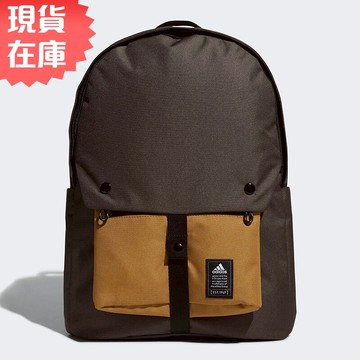 ️ADIDAS 後背包 雙肩包 休閒 筆電 可調節背帶 夾層 口袋 棕綠【運動世界】HE2681【現貨】