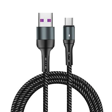 智能斷電數據線適用蘋果安卓type-c充電線呼吸燈充電線充滿自動斷