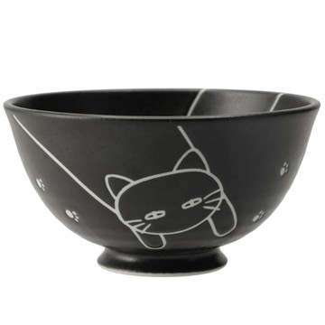 NITORI 【DECO HOME商品】輕量飯碗 L DH黑貓 BK DI508(DH)