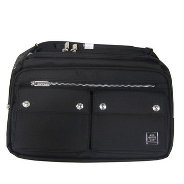 SPYWALK 斜側包肩背包大容量二層拉鍊主袋可放A4紙10吋電腦防水尼龍布