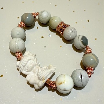 羊角星語手鍊 奶油阿拉善 魔羯女孩 水晶手鍊 客製化禮物