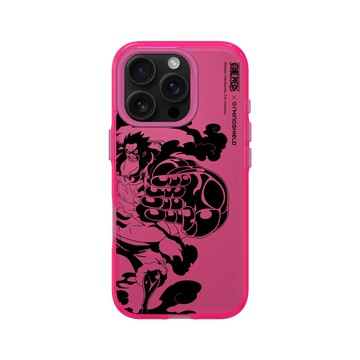 iPhone 16 Pro Clear 粉漾桃 - 航海王 One Piece - 復刻系列-魯夫 四檔猿王統