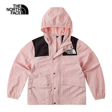 The North Face北面兒童粉紅色UPF防曬休閒連帽外套｜899BHZI 抗UV