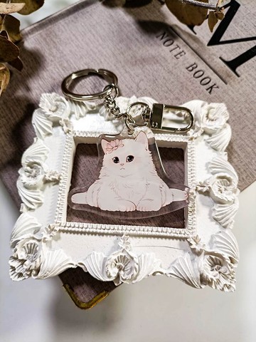 ME195_嬌豔貓beautiful cat /晶透吊飾