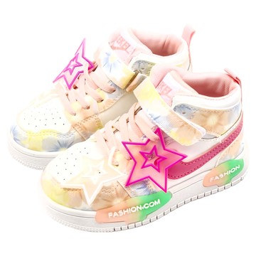 RuRuChou 女童星形高筒運動鞋 RA139  粉色  190