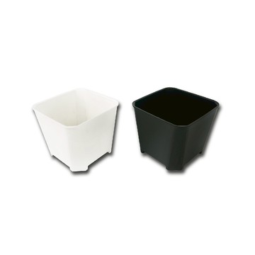 多肉透氣四方矮盆4吋(矮)(黑色.白色共2色可選)50入/組黑色