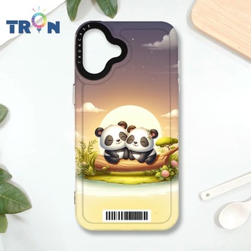 TRON IPHONE 16 PLUS 可愛萌熊貓 防摔 MAGSAFE 磁吸 太空載具殼 透黑 手機殼