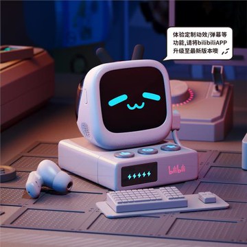 bilibiliGoodsCUBE FACE小電視LCD觸屏真無線藍牙耳機