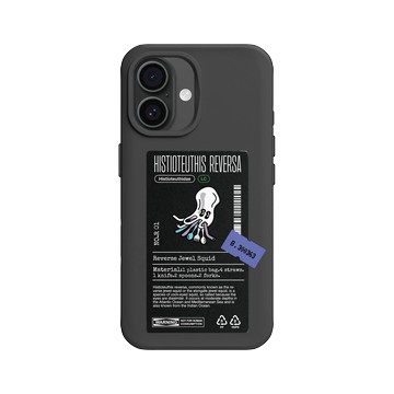 iPhone 16 SolidX 黑 - Marine Debris - 塑膠袋逆帆魷