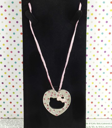 【震撼精品百貨】Hello Kitty 凱蒂貓~造型項鍊-粉心