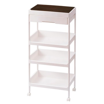 日式落地置物推車 四層帶抽屜 45x30x38公分