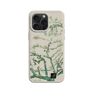 iPhone 15 Pro Max SolidX 貝殼灰 - Van Gogh Museum - Amandier en fleurs - Transparent