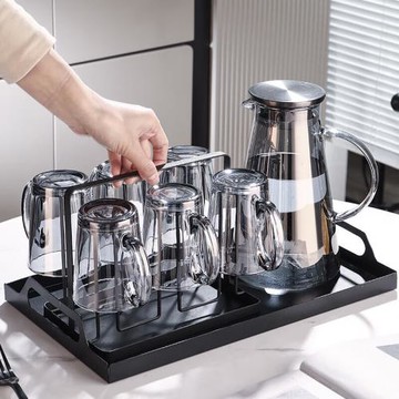 格娜斯（CRISTALGLASS）玻璃杯耐高溫水杯家庭套裝家用客廳待客泡