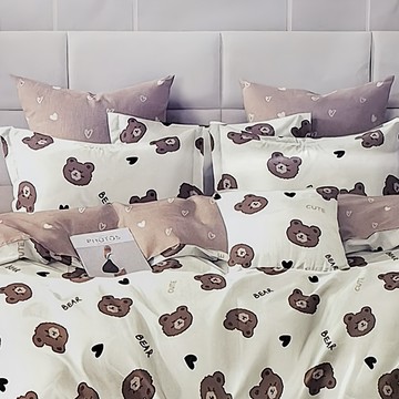 Blue Cat 藍貓 柔舒棉 雙人特大 台灣製造  被子 + 床包  7尺  寶貝熊