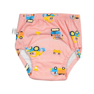 JoyNa - 6件組-兒童學習褲 拉拉褲 隔尿褲 嬰兒尿布褲-粉挖機+隨機5件