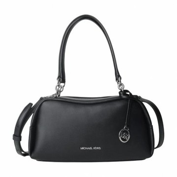 MICHAEL KORS-Cecily 光滑皮革兩用手提包(素面黑)小款