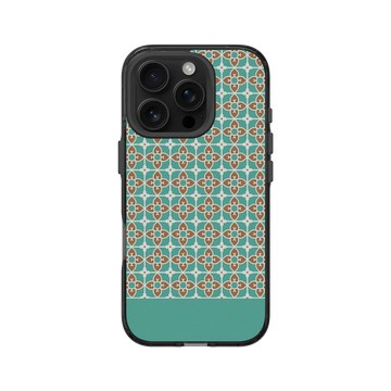 iPhone 16 Pro Clear 酷墨灰 - 老屋顏 Old House Face - 經典鐵窗花 - 綠