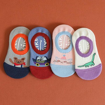 韓國 Daily Like - 兒童襪子/船型襪4入組-動物日常
