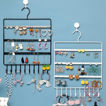 首飾收納架掛耳環飾品架項鏈耳釘耳環首飾盒展示架【櫻田川島】
