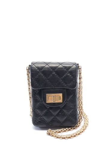 CHANEL Pre-Owned - 2005-2006 2.55 diamond-quilted shoulder bag - women - CALFSKIN - One Size - Black