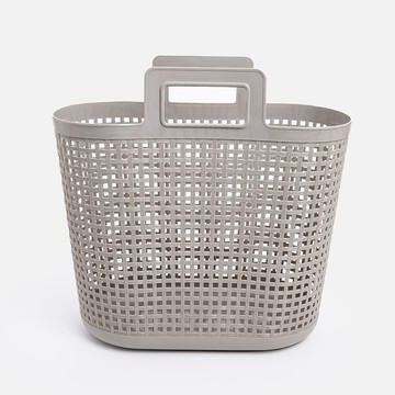 泰國DKW 編織紋軟式洗衣籃 59L 沉穩灰