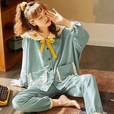 前開き ルームウェア パジャマ 上下セット 部屋着 コットン かわいい 可愛い 長袖 大きいサイズ 女性 ナイトウェア ルームウエア 通販 Lineポイント最大get Lineショッピング