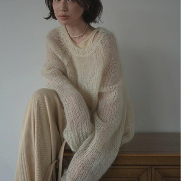 【巴黎精品】現貨+預購 針織衫長袖毛衣-馬海毛鏤空粗針寬鬆女上衣a1er59